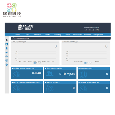 Arcade game Management system with Spanish